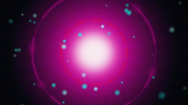 Glowing magenta radial light seamless loop motion background