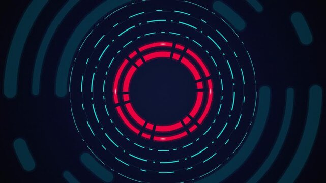 Neon HUD target interface rotating seamless loop motion background