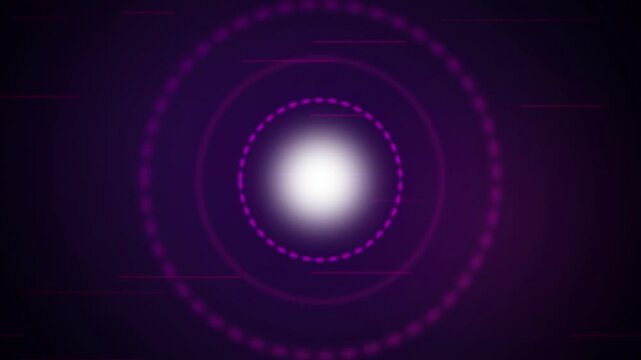 Glowing orb concentric HUD rings seamless loop motion background