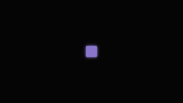 Minimalist Abstract Animation Featuring A Pulsing Square Shape Changing Colors On A Solid Black Background.
