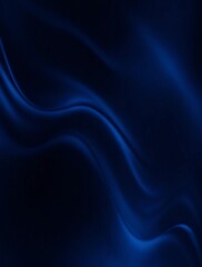 Fototapeta premium Abstract Dark Blue Silk Wave Background with Elegant Flowing Curves