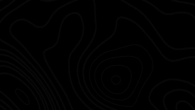 Minimalist Dark Topographic Map Line Art Motion Background