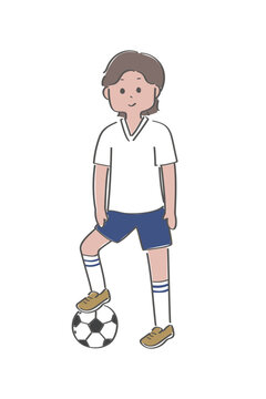 サッカー選手の男性