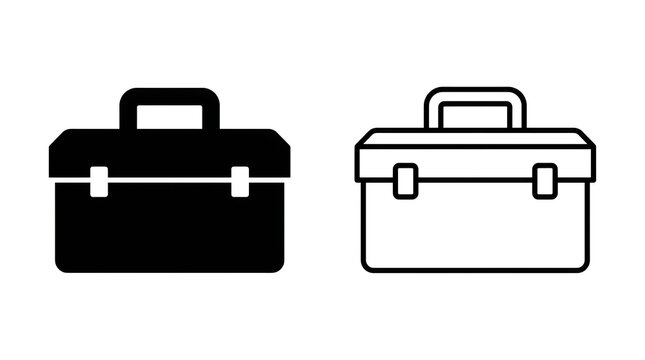 Two toolbox icons in contrasting styles