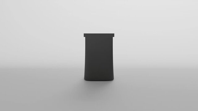 Blank stand-up pouch bag 360 rotating turntable loop mockup