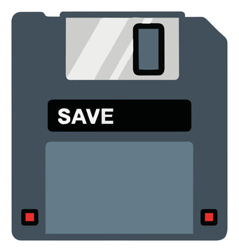 Retro 3.5 inch floppy disk vector illustration front.... Generative AI