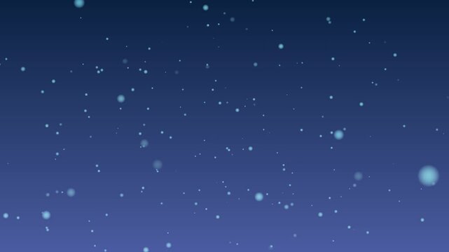 snow like particles falling animation night blue sky gradient background HD resolution