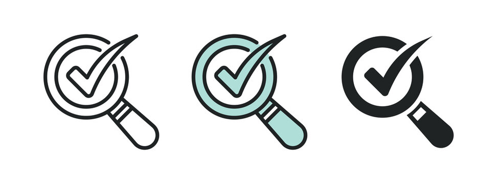 Search line and solid icon. Multi series icon. Web minimal icon