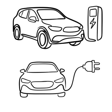 Battery Efficiency and Energy Growth Line Art Icon with Upward Arrow 