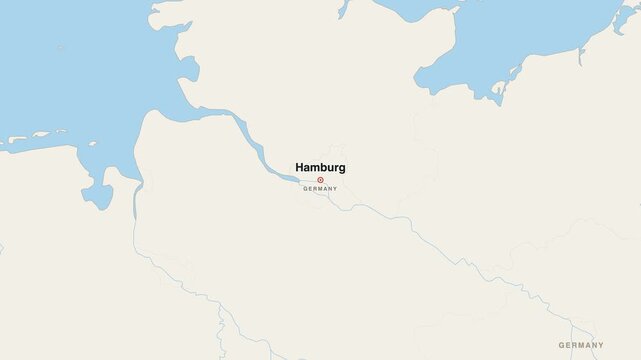Hamburg Germany city map zoom animation 4K