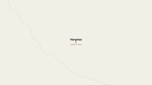 Hargeisa Somaliland city map zoom animation 4K