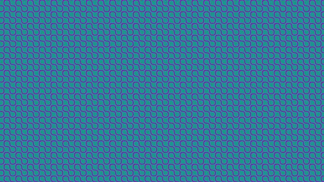Seamless Pattern of Interlocking Purple Shapes on Teal Background