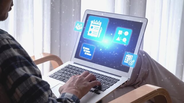 Concept of task management optimizes business efficiency. This system streamlines workflows, enhancing task management for project success and organizational productivity. Gist