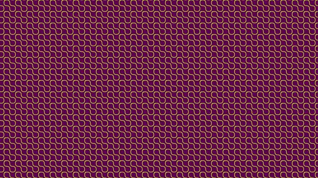 Seamless Pattern of Interlocking Golden Curves on a Deep Purple Background