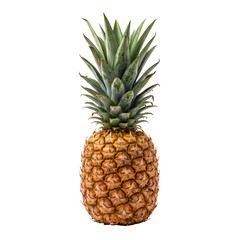 Fresh whole pineapple fruit isolated on transparent background © Ike