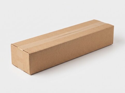 Long rectangular cardboard box for shipping products