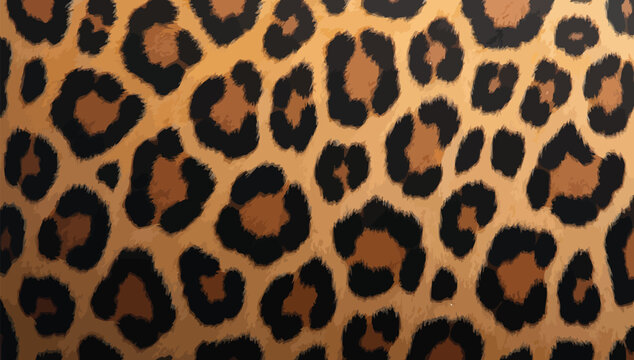 Seamless pattern texture featuring a stylized brown and black leopard print