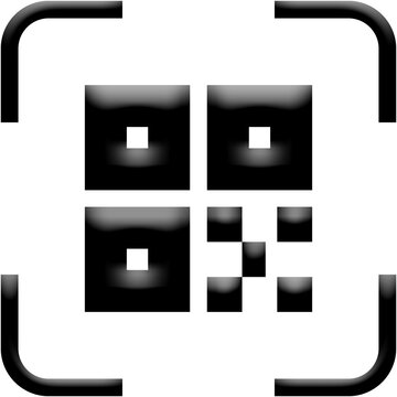 QR code scanner and reader frame icon vector illustration isolated on white background