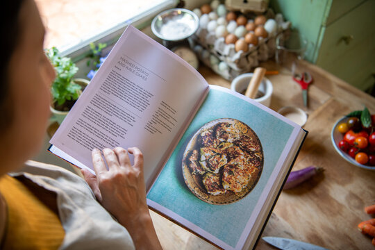 Cooking inspiration from recipe book