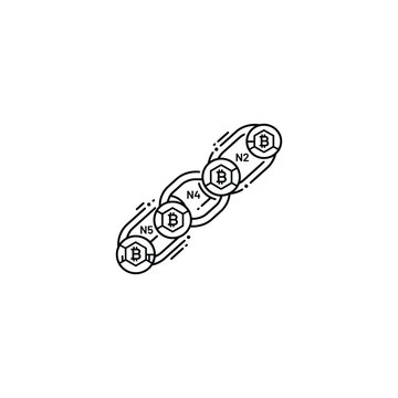 Hexagonal link chain with labeled nodes