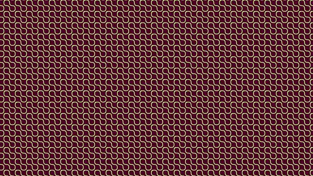 Seamless Pattern of Interlocking Yellow Curves on Dark Red Background
