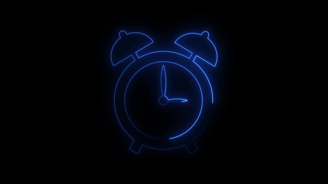 Digital infinity symbol glowing in dark with animated light trails