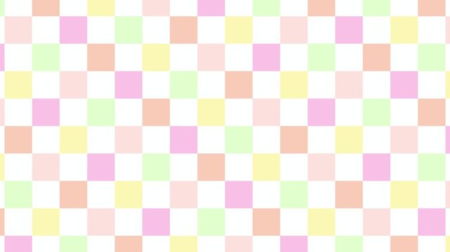 Colorful Pastel Checkered Pattern 4K