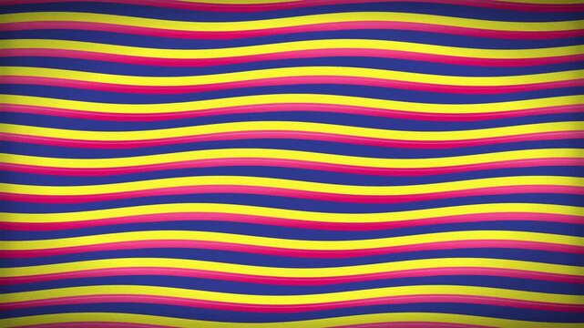 Animated colorful wavy lines flowing through a grid pattern