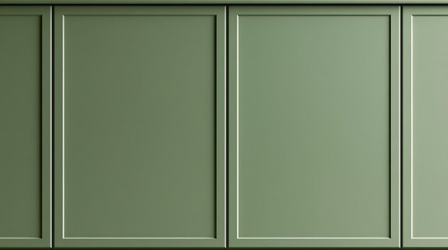 Sage Green Decorative Wall Molding Panel Background.