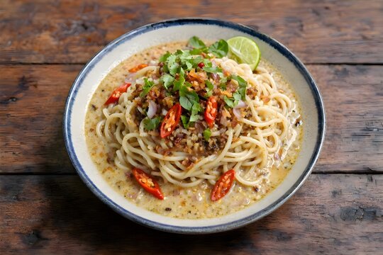 Traditional Mie Gomak Batak Spiced Noodles