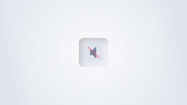 Minimalist grid of mute silent icons on white square buttons