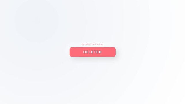 Hold to delete button animation for mobile app user interface