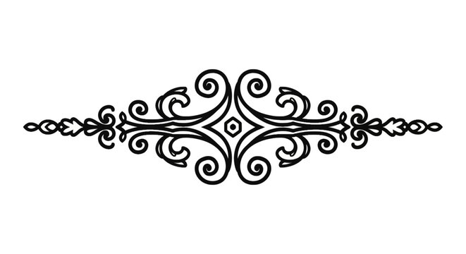 Intricate ornamental design element pattern.