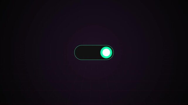 Digital toggle switches switching between on and off states on dark