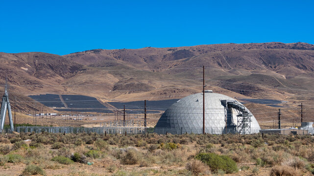 Steamboat Springs geothermal power plant extracting renewable energy