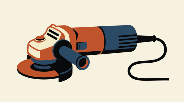 Angle Grinder Power Tool Vector Illustration
