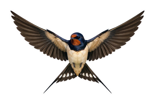 PNG Graceful swallow in flight illustration.