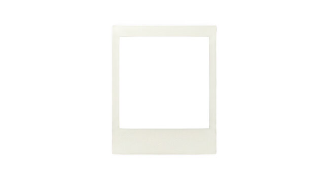 Blank instant photo frame isolated on transparent background