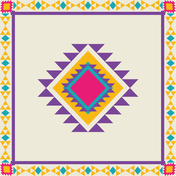 Geometric ethnic oriental design concept Seamless pattern with intricate tribal ornament, vector pattern. Design for: fabric, rug, fashion, decor. I drew this by myself, it&rsquo;s not AI generated