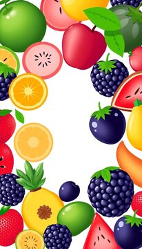 Vector illustration of assorted black fruit icons, ||black fruit, vector illustration
