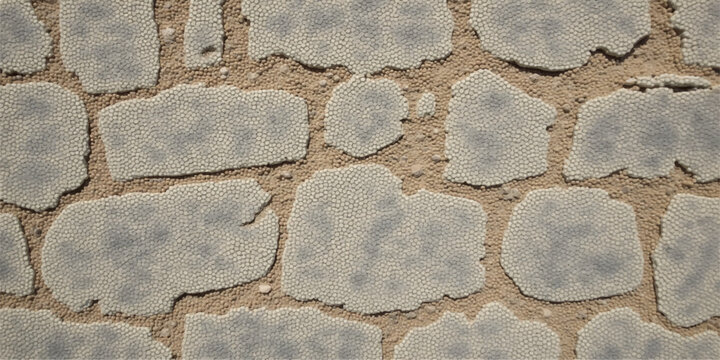 Cobblestone pavement texture background with realistic irregular stone flagstone rock masonry surface pattern vector