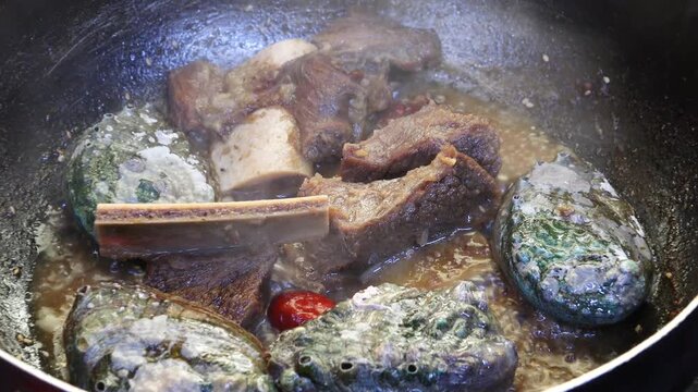 Korean Abalone Course Meal Abalone Galbijjim Abalone Sashimi Preparation Seafood Table Korea 전복 한정식 전복갈비찜 전복회 손질 수산물 상차림 한국