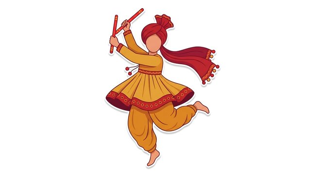 Beautiful dancing guy illustration on transparent background