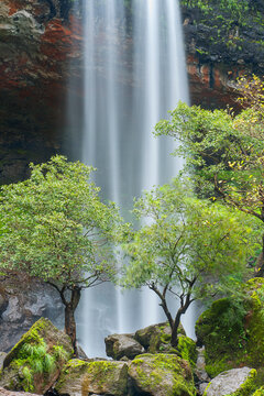 Vasundhara Waterfall, A massive, roaring, spectacular seasonal waterfall, Bhandardara, Maharashtra, India