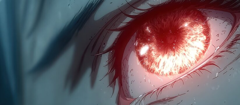Closeup of a red eye.