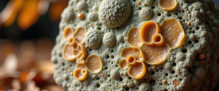 Volcanic basalt rock with olivine phenocrysts and vesicles for geology websites, scientific research, and educational materials