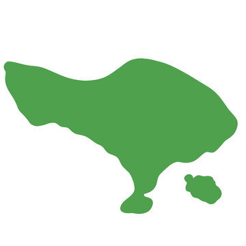 Island map silhouette graphic