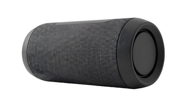 Portable wireless bluetooth speaker isolated on a transparent background