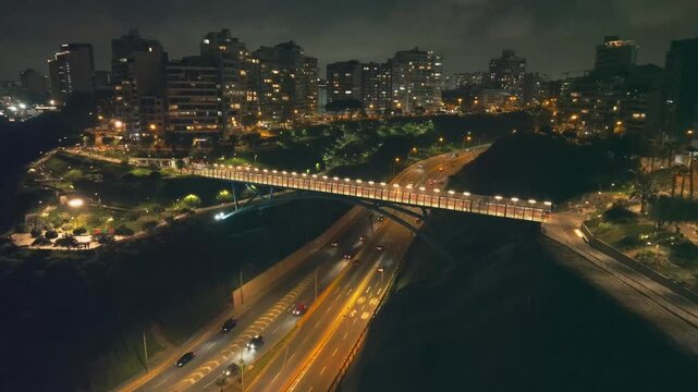 The bridge connecting the districts of Miraflores and Barranco in Lima is the Bridge of Peace.