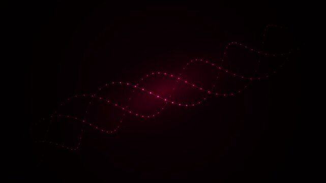 Abstract glowing red line on a dark background representing data or energy flow